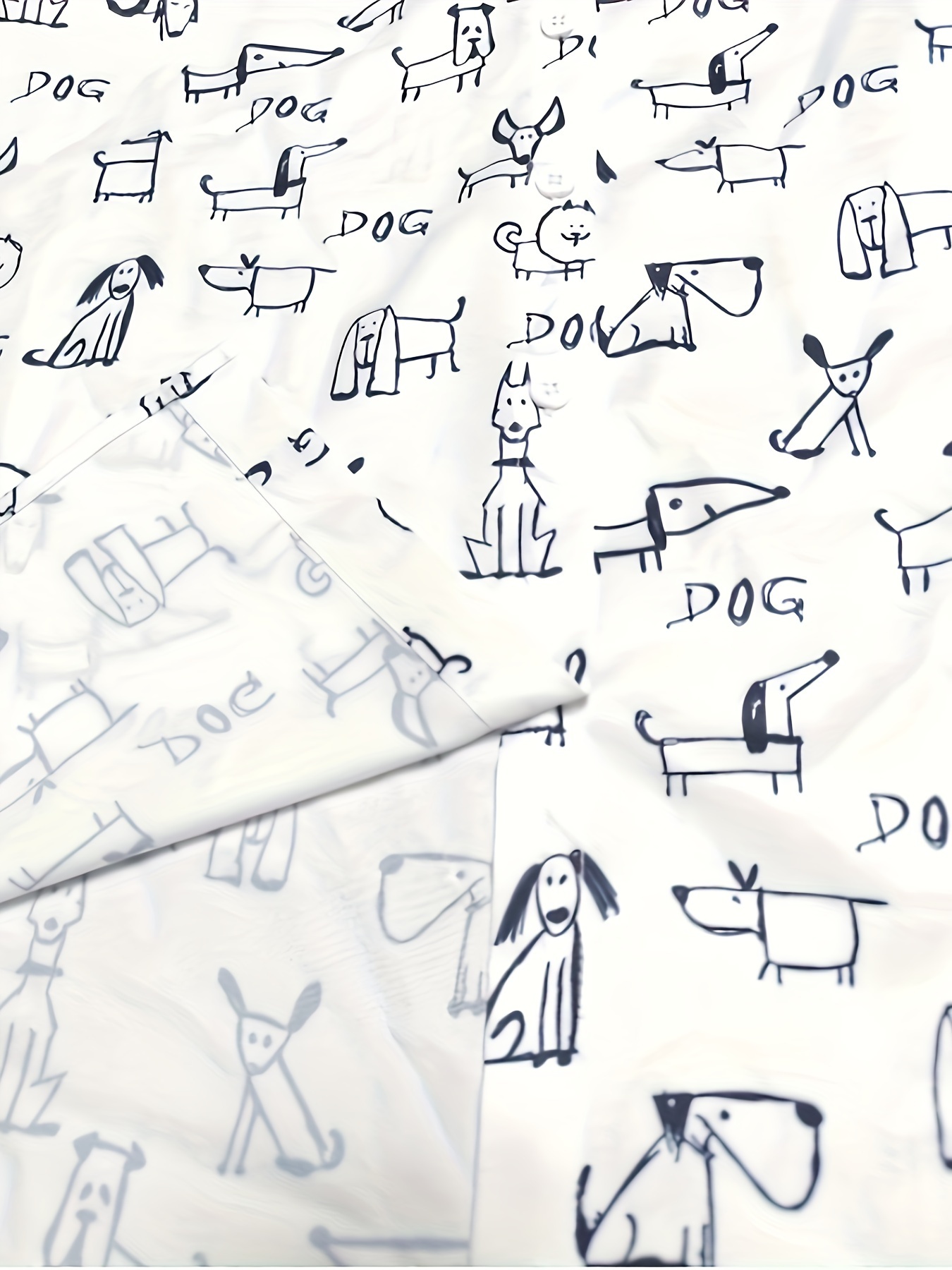 plus size casual blouse womens plus dog print button up long sleeve turn down collar blouse details 4