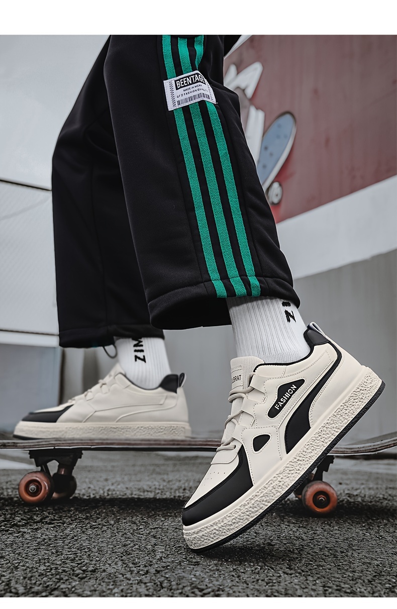 low top skateboard shoes men s trendy comfy non slip durable details 7