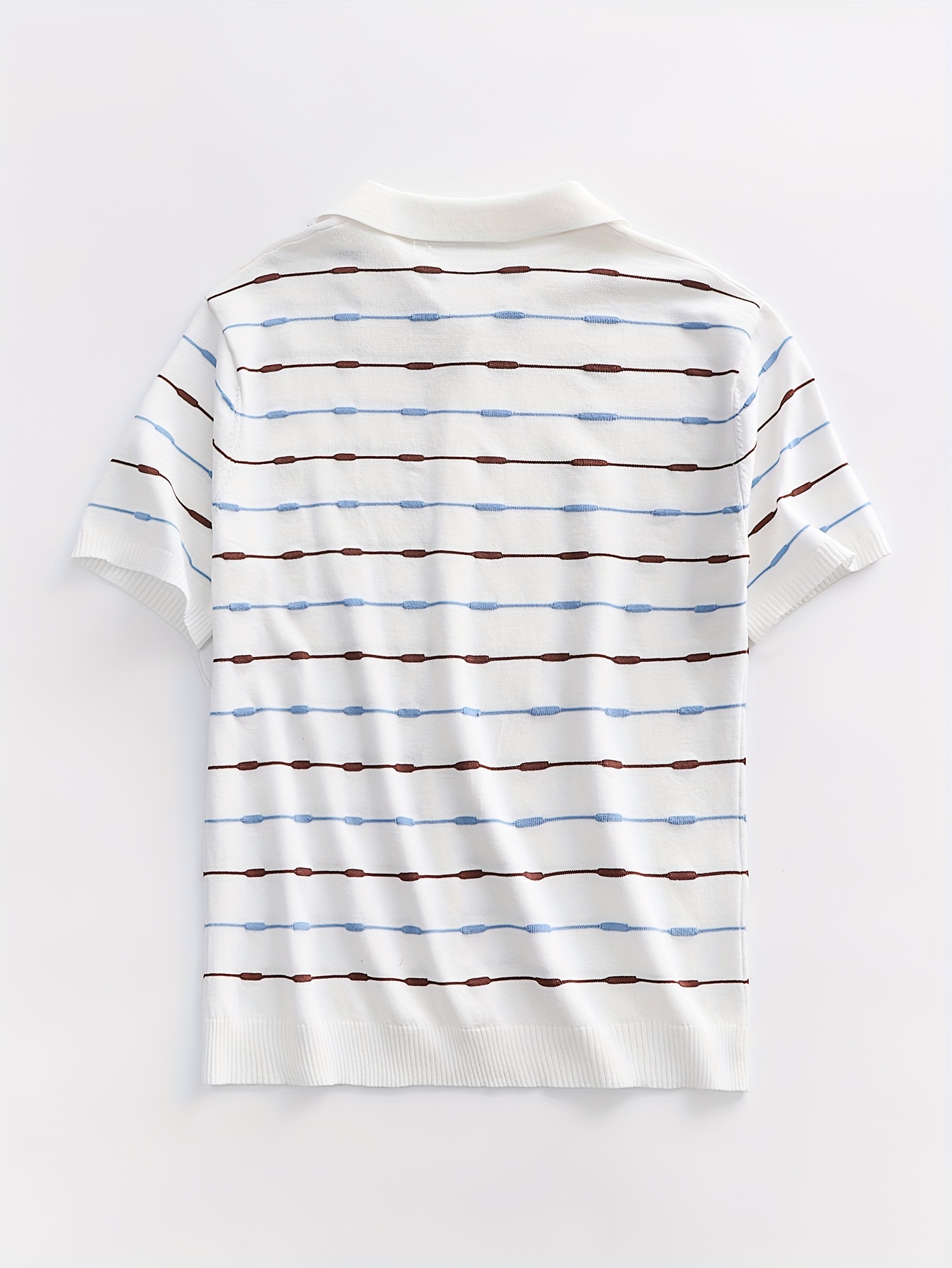 striped chic knit shirt mens casual lapel high stretch v neck cardigan for men winter fall details 1