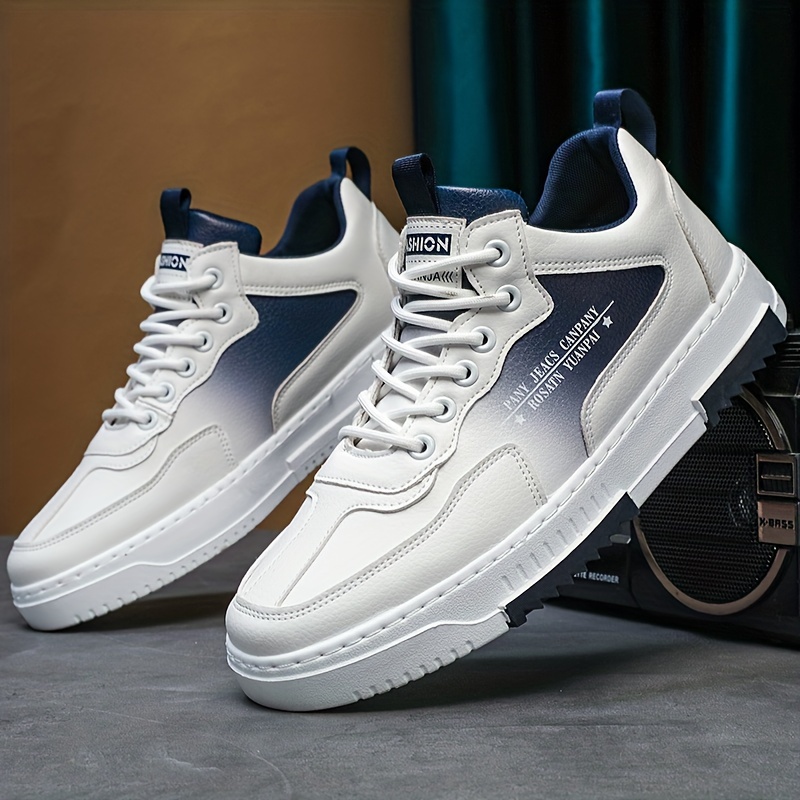 gradient detail skate shoes men s good grip breathable lace details 3