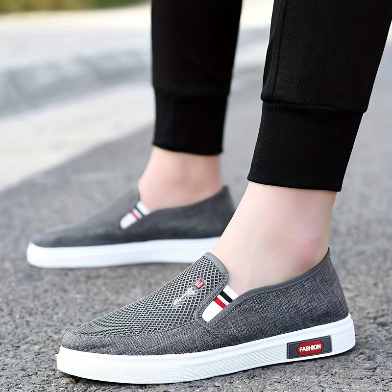 walking shoes men s solid color slip breathable comfy non details 6