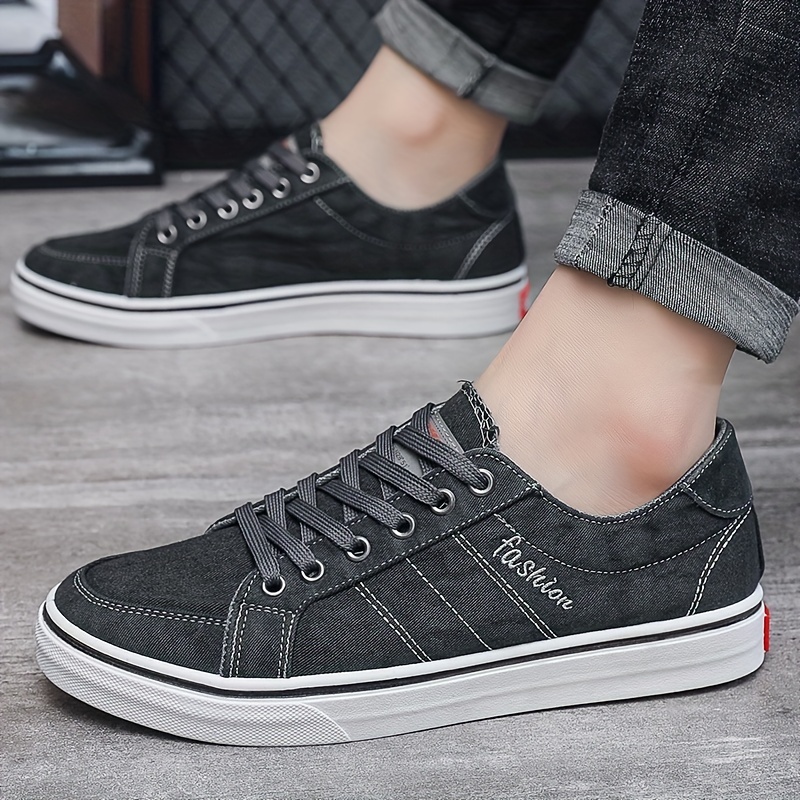 Mens Solid Color Low Top Canvas Shoes Comfy Non Slip Breathable Lace Up Skateboard Shoes For Mens Outdoor Activities Don t Miss These Great Deals Temu details 7