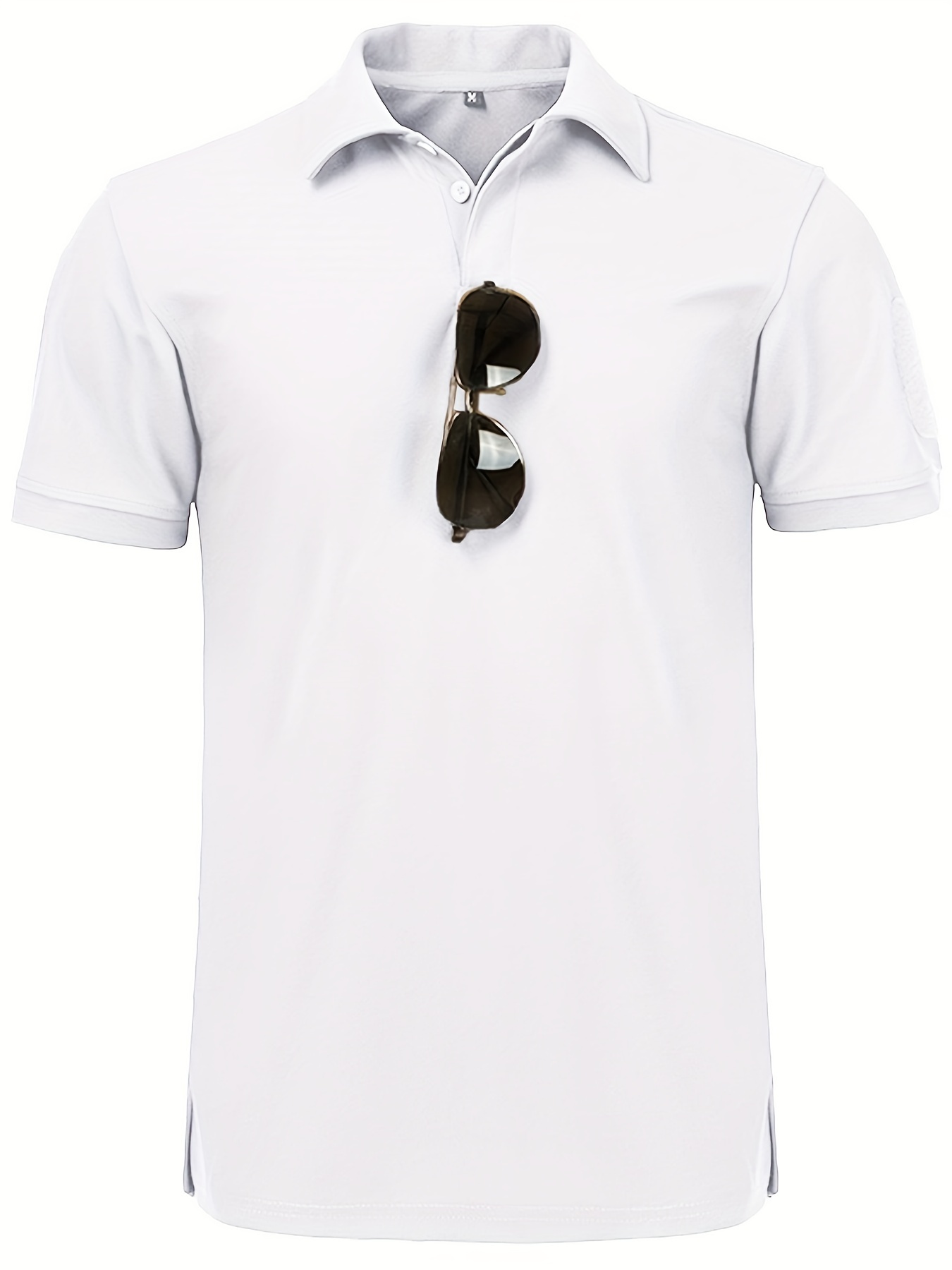 classic design golf shirt mens casual mid stretch short sleeve lapel shirt for summer details 3