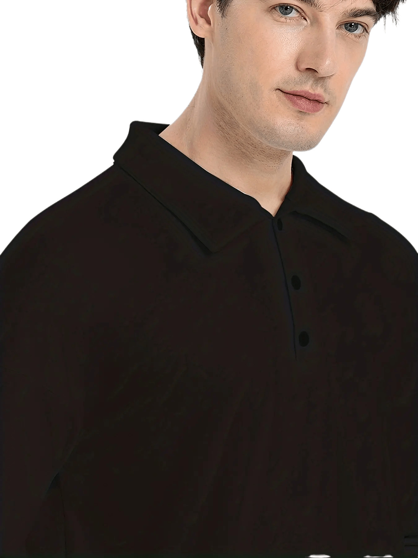 mens casual loose long sleeves button lapel slim shirts details 37