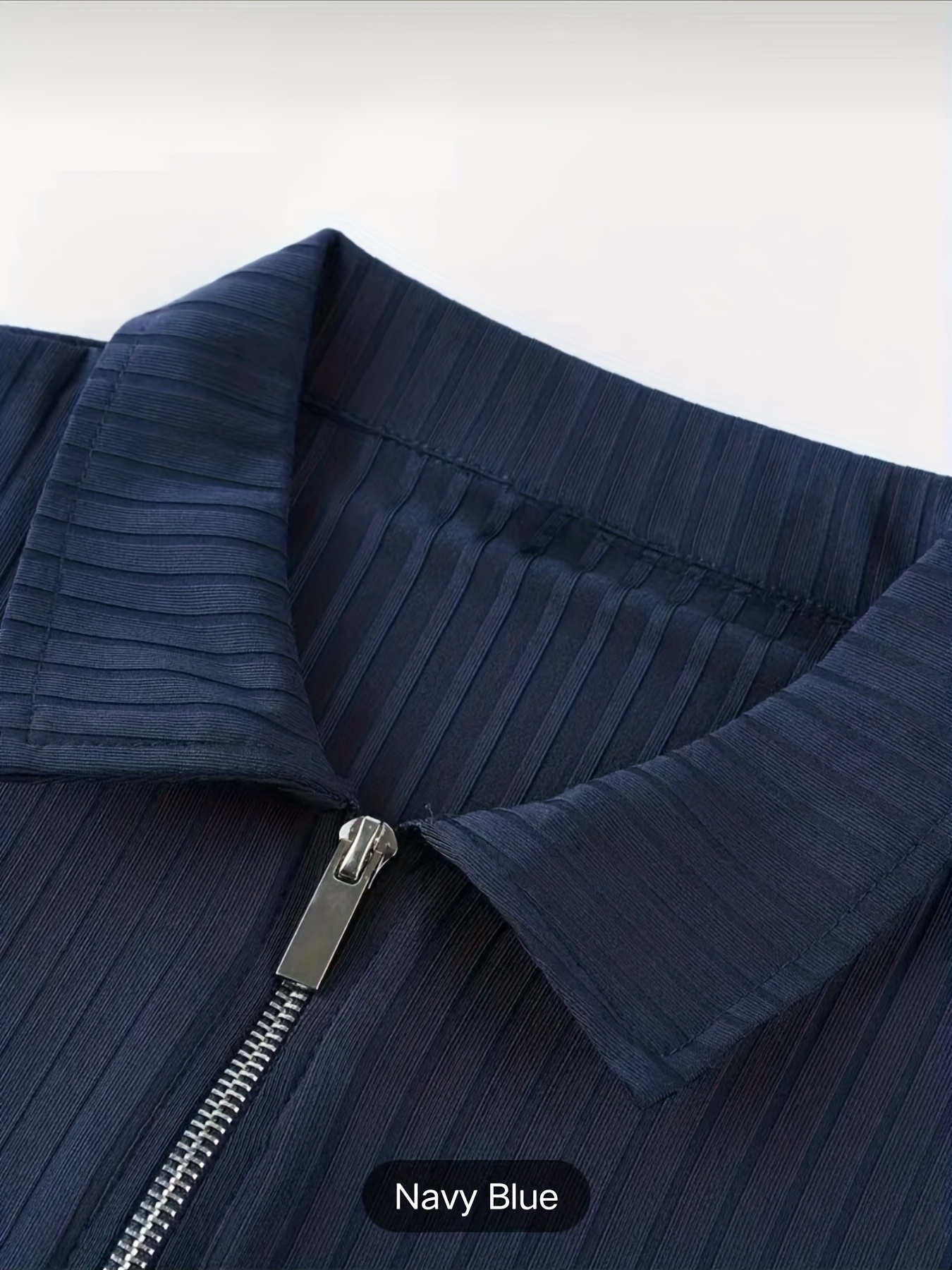 casual comfy mens long sleeve zipper lapel golf shirt male spring fall clothing details 22