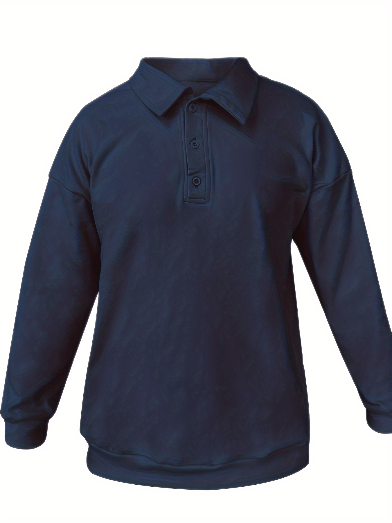 mens casual loose long sleeves button lapel slim shirts details 13