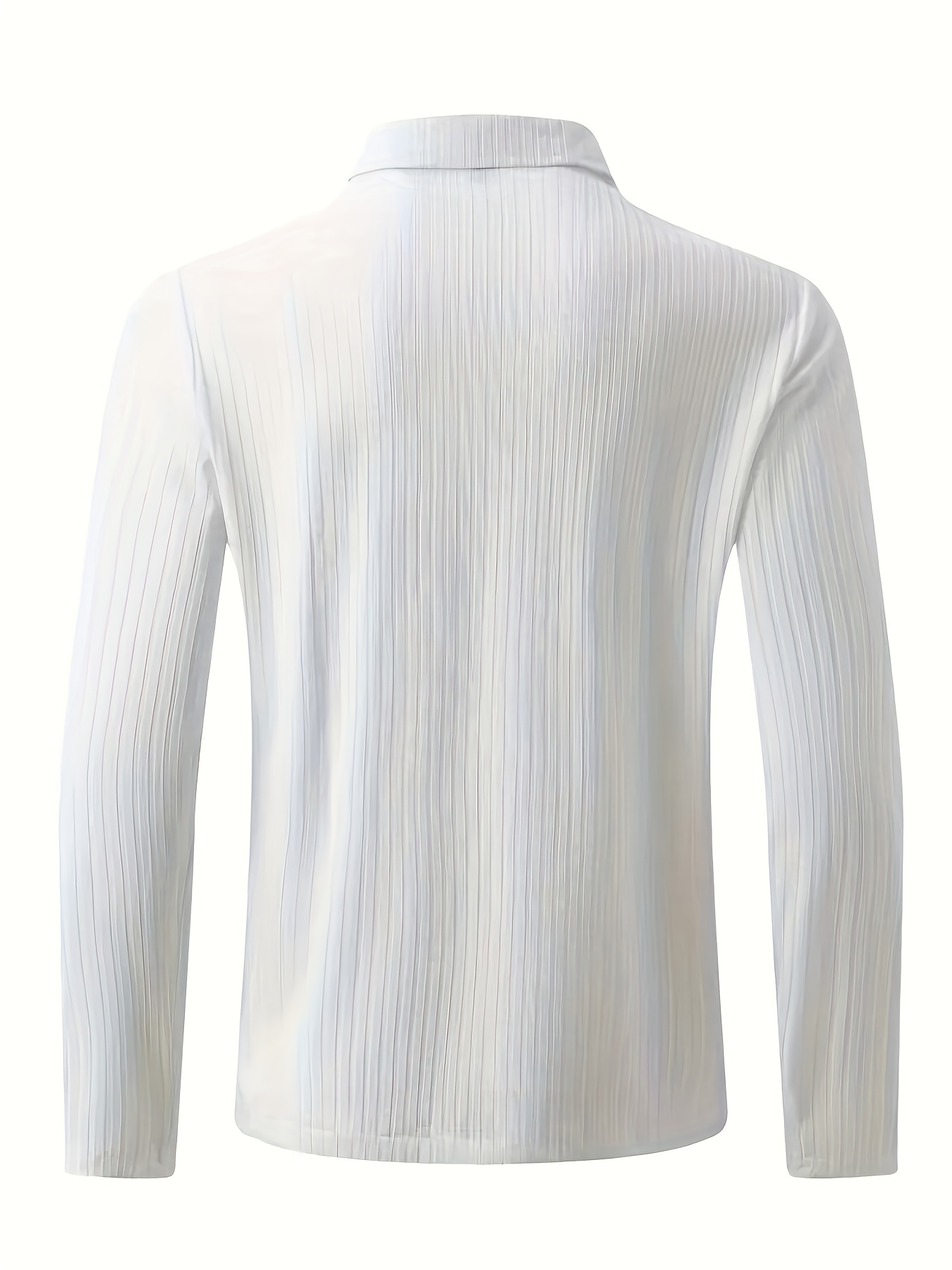 casual comfy mens long sleeve zipper lapel golf shirt male spring fall clothing details 16