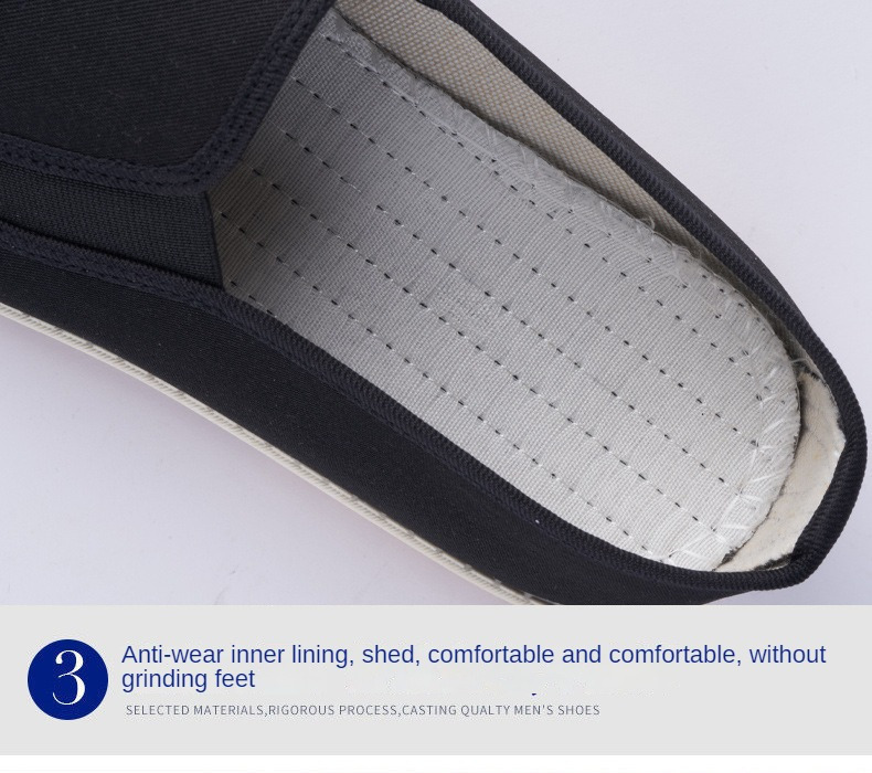 mens traditional breathable slip on canvas walking shoes comfy non slip casual tai chi kung fu training shoes men s shoes temu details 2
