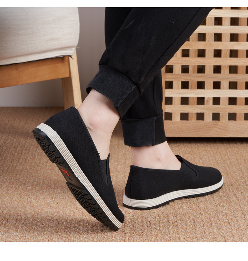 mens traditional breathable slip on canvas walking shoes comfy non slip casual tai chi kung fu training shoes men s shoes temu details 5