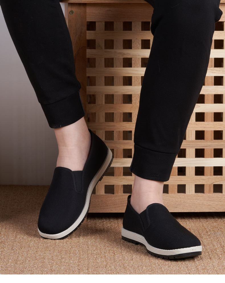 mens traditional breathable slip on canvas walking shoes comfy non slip casual tai chi kung fu training shoes men s shoes temu details 6
