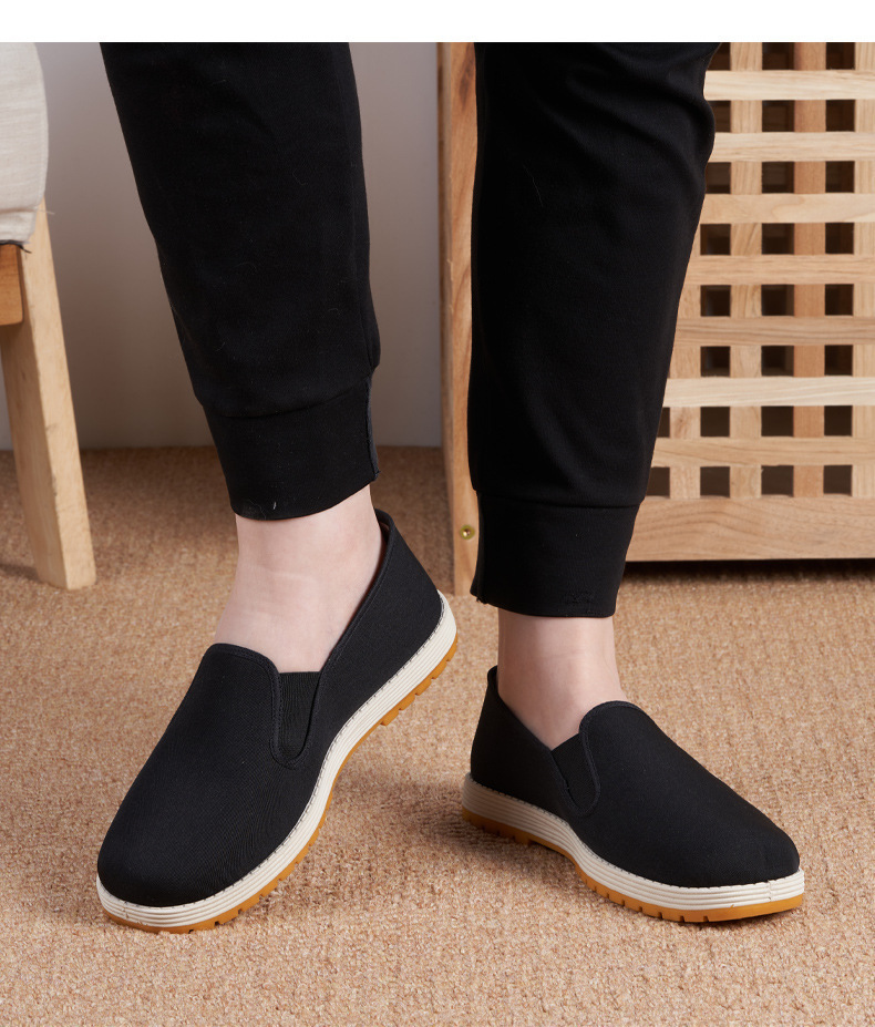mens traditional breathable slip on canvas walking shoes comfy non slip casual tai chi kung fu training shoes men s shoes temu details 9