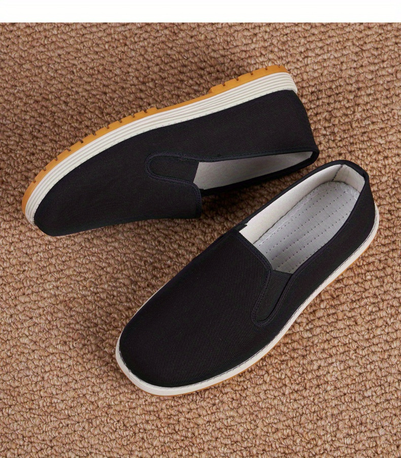 mens traditional breathable slip on canvas walking shoes comfy non slip casual tai chi kung fu training shoes men s shoes temu details 11