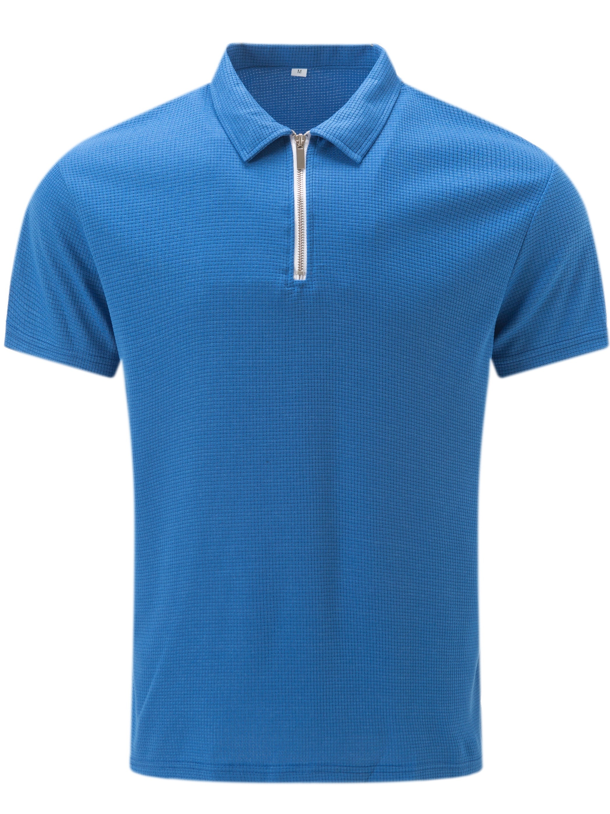 mens solid short sleeve zipper shirt casual male shirt for summer outdoor gift for men details 5