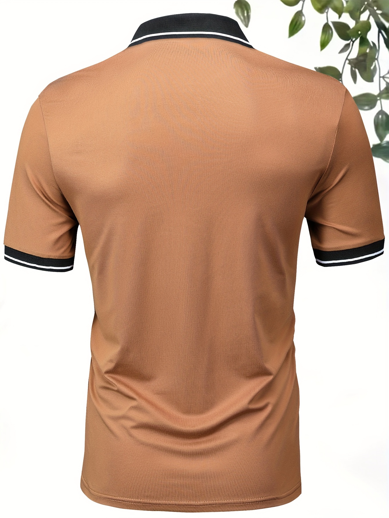 3Pcs Breathable Regular Fit Golf Shirt, Men s Casual V-Neck T-Shirt Short Sleeve For Summer, Men s Clothing details 4