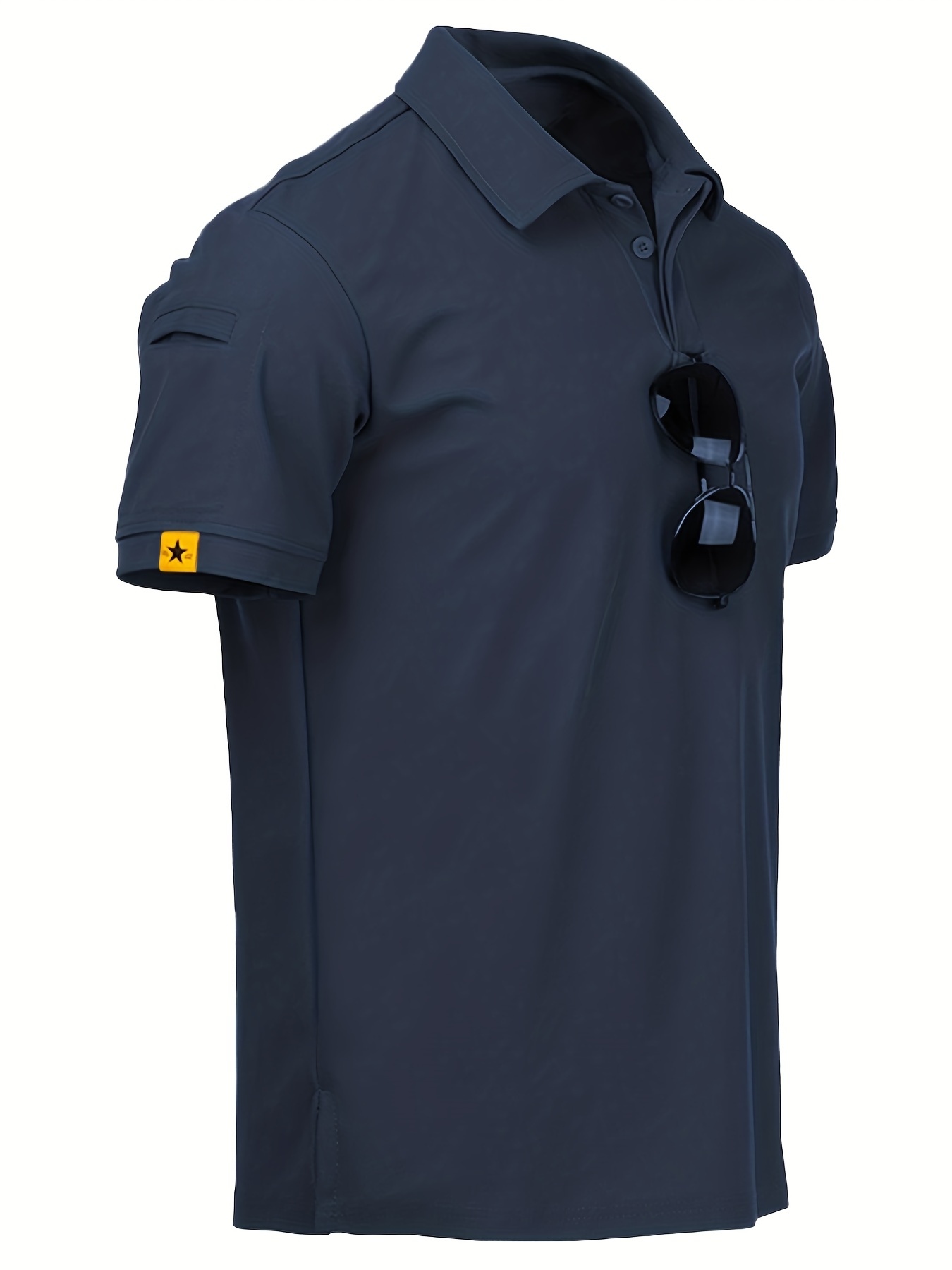 classic design golf shirt mens casual mid stretch short sleeve lapel shirt for summer details 12