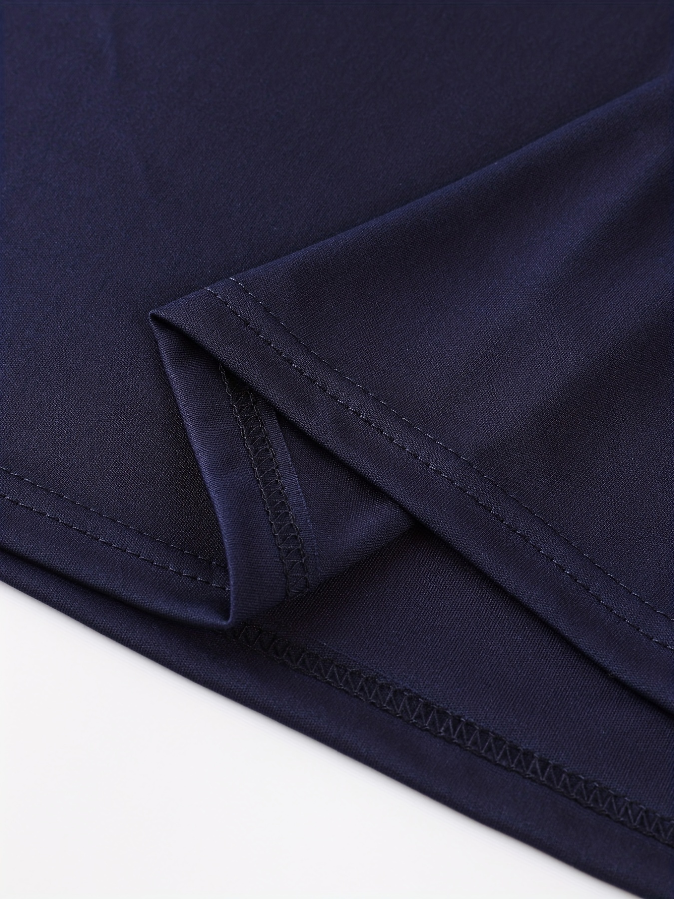 solid color mens casual short sleeves zipper shirts lapel collar tops pullovers mens clothing for summer details 25