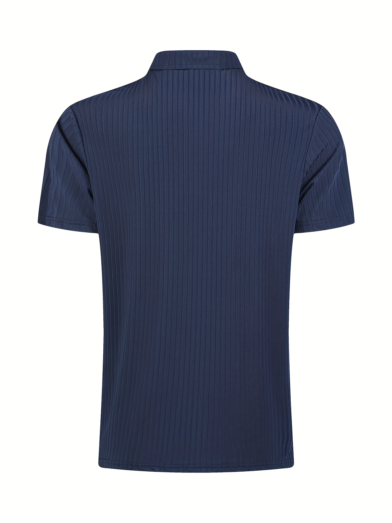 mens solid creative top casual high stretch short sleeve lapel shirt mens clothes for summer outdoor details 38