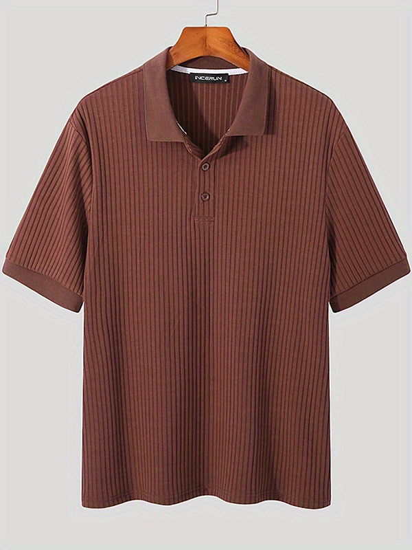 mens casual solid button up short sleeve lightweight shirt mens top for summer tops for men details 1