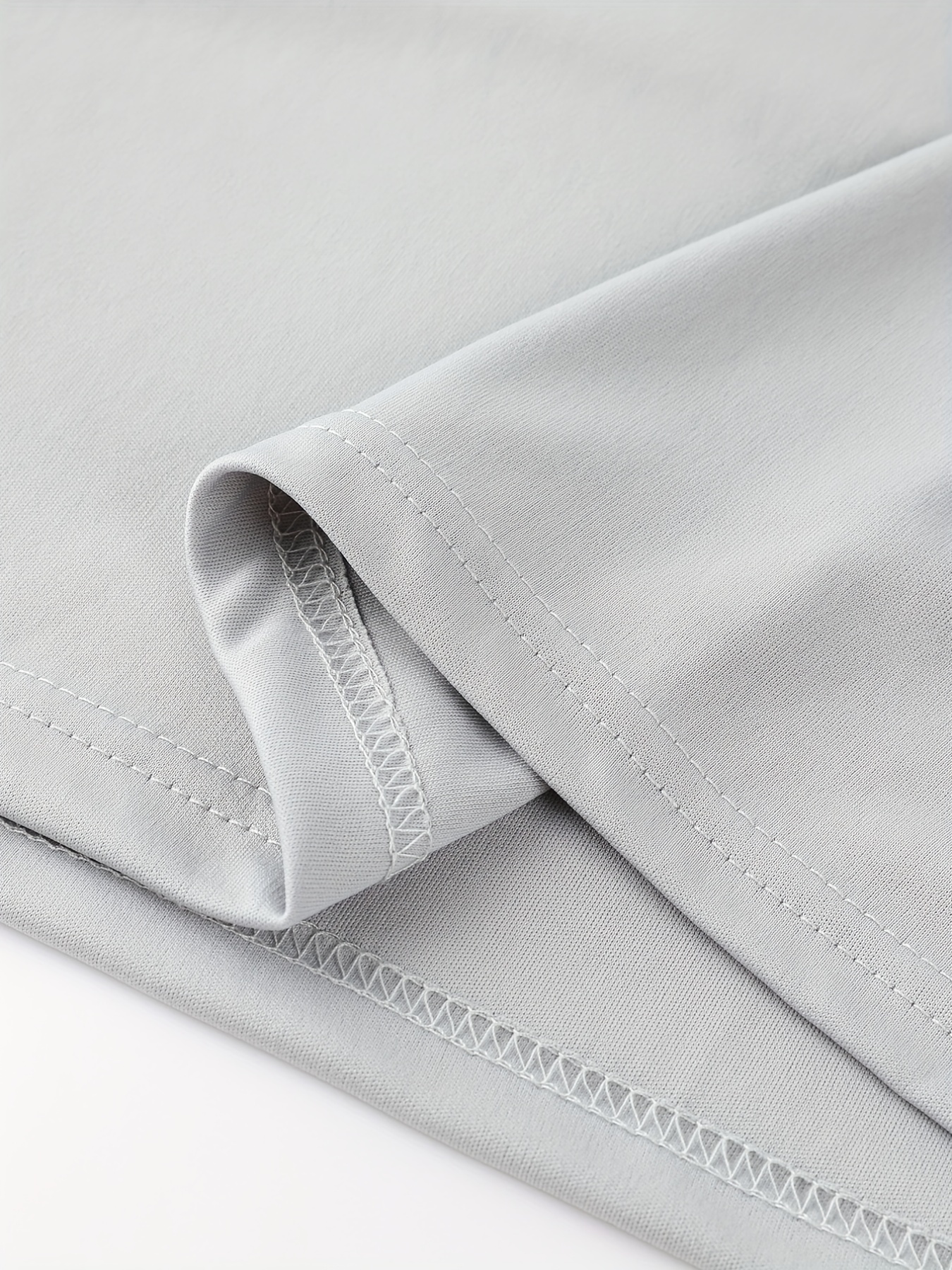 solid color mens casual short sleeves zipper shirts lapel collar tops pullovers mens clothing for summer details 43