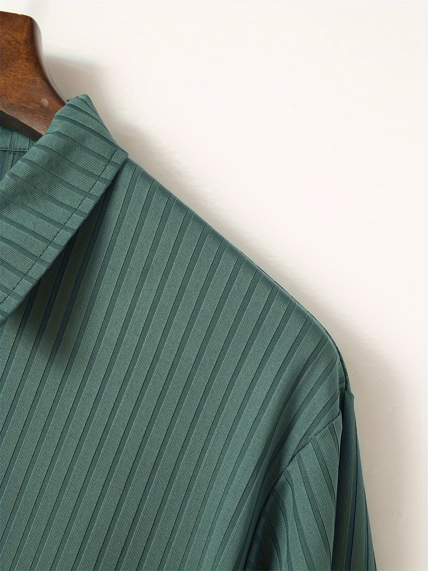 casual ribbed mens comfy daily short sleeve lapel shirt summer golf sports details 30