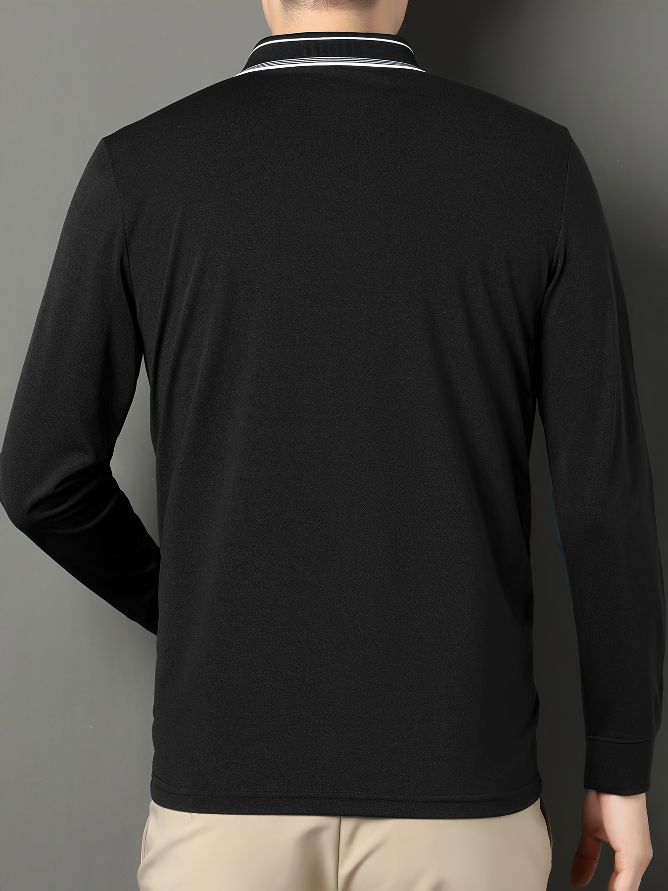 lapel shirt, mature style mens comfy breathable long sleeve lapel shirt spring fall gift for men details 26