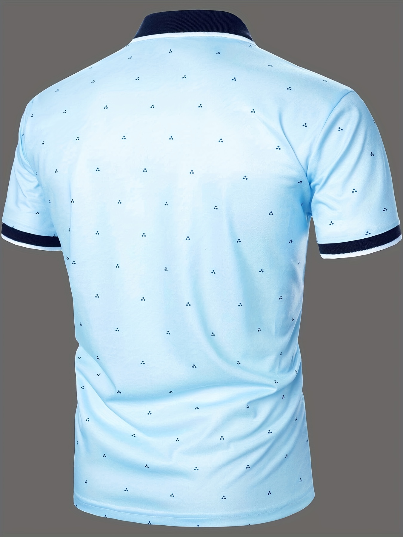 mens shirts casual navy blue slim fit lapel button up shirt details 39