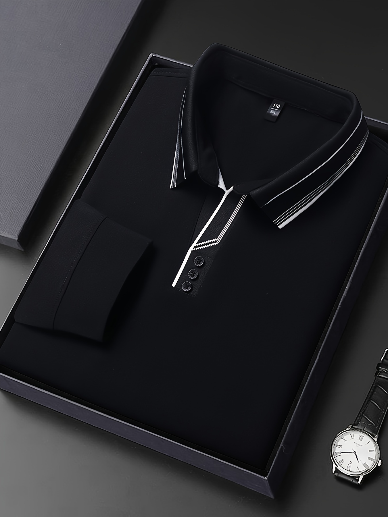 lapel shirt, mature style mens comfy breathable long sleeve lapel shirt spring fall gift for men details 29