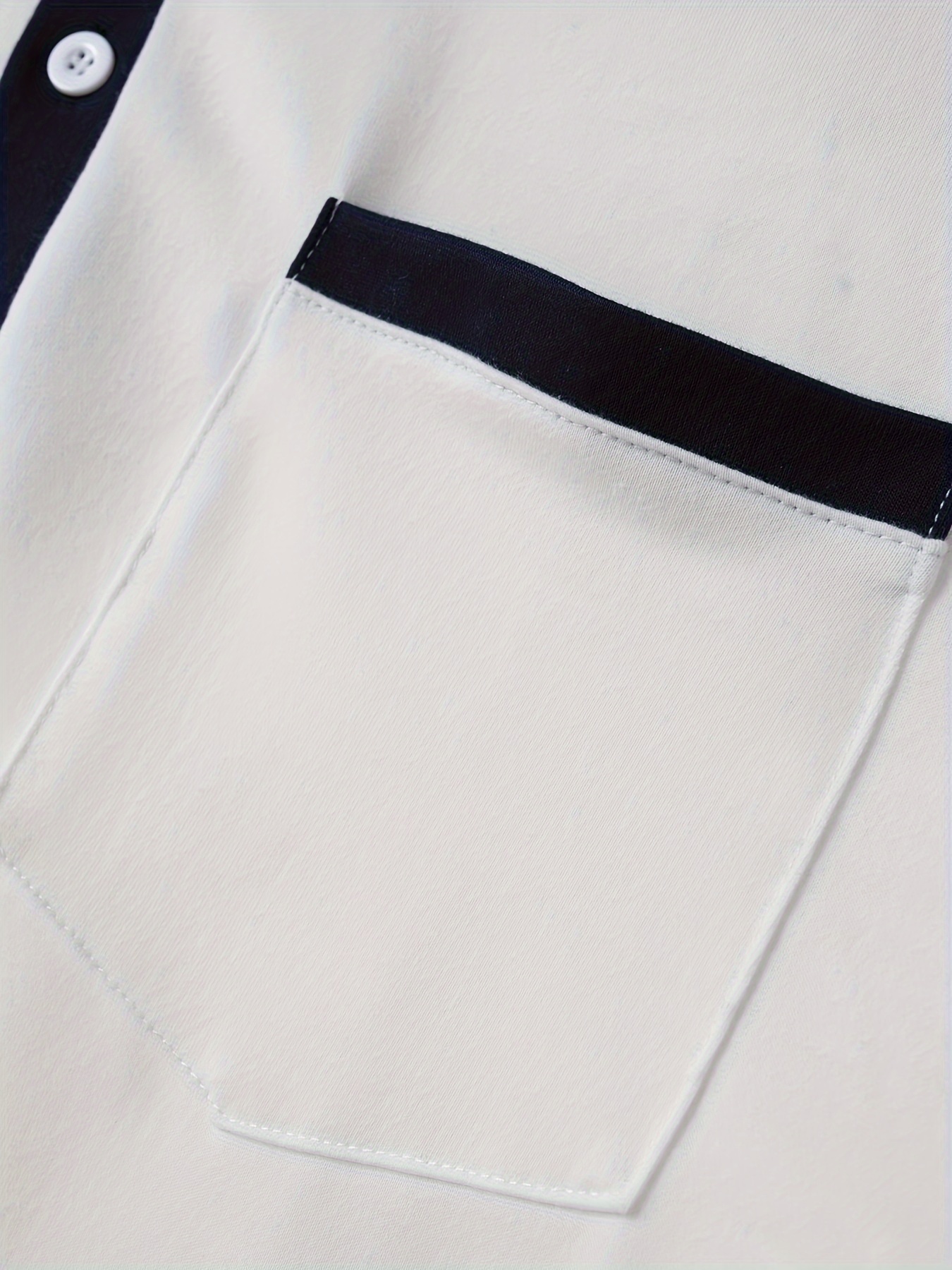 cotton blend breathable regular fit golf shirt mens casual v neck t shirt short sleeve for summer mens clothing details 4