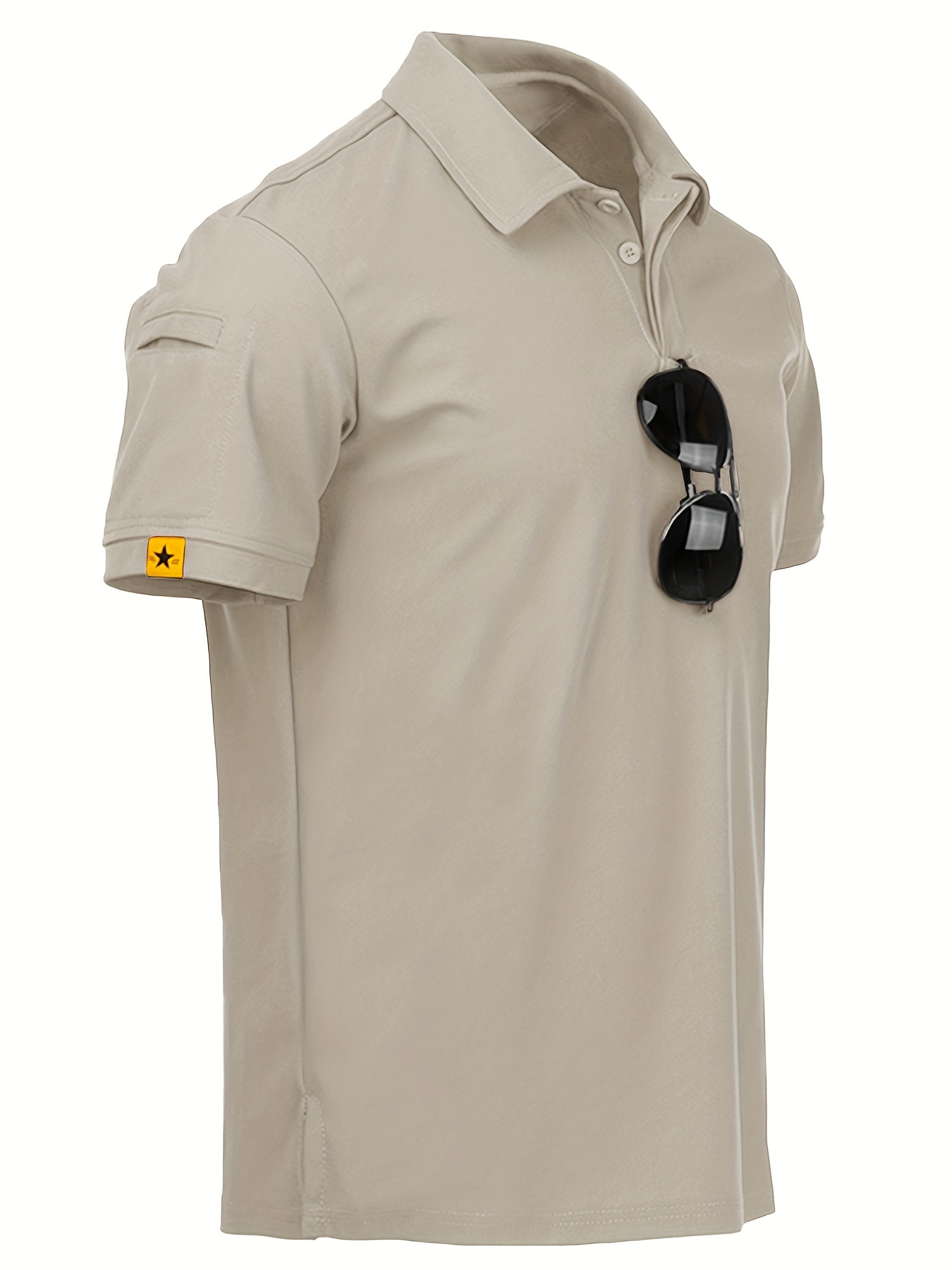 classic design golf shirt mens casual mid stretch short sleeve lapel shirt for summer details 24