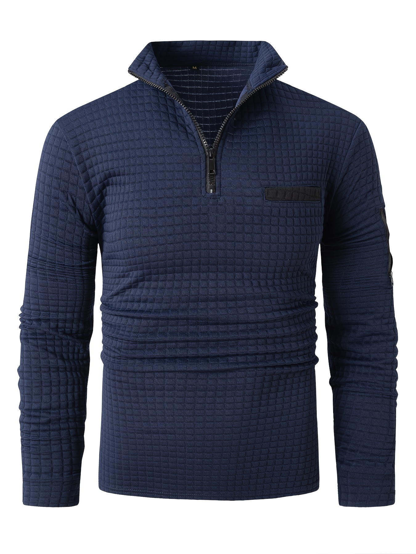 mens solid shirt casual breathable zip up turtle neck long sleeve tee top for city walk street hanging outdoor activities details 11