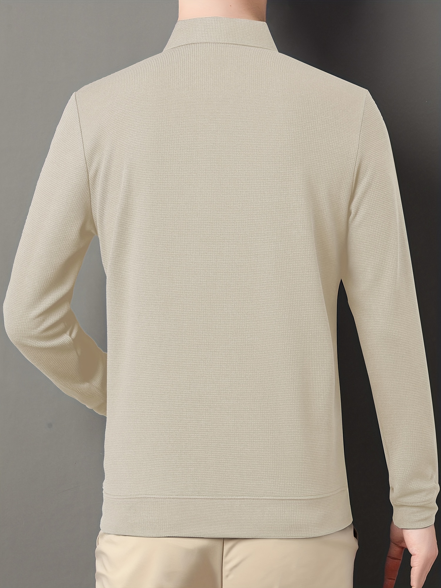 mens casual lapel shirt elegant lapel long sleeve tops details 6