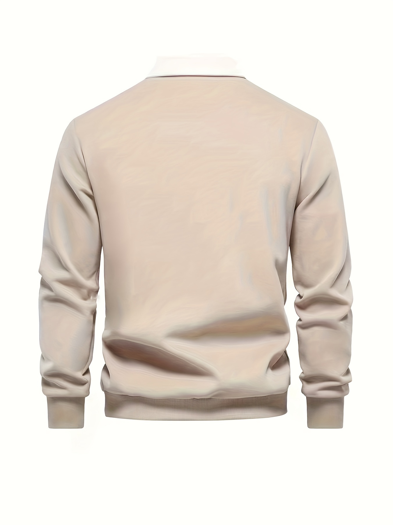 mens solid shirt casual breathable lapel button up long sleeve tee top for city walk street hanging outdoor activities details 3