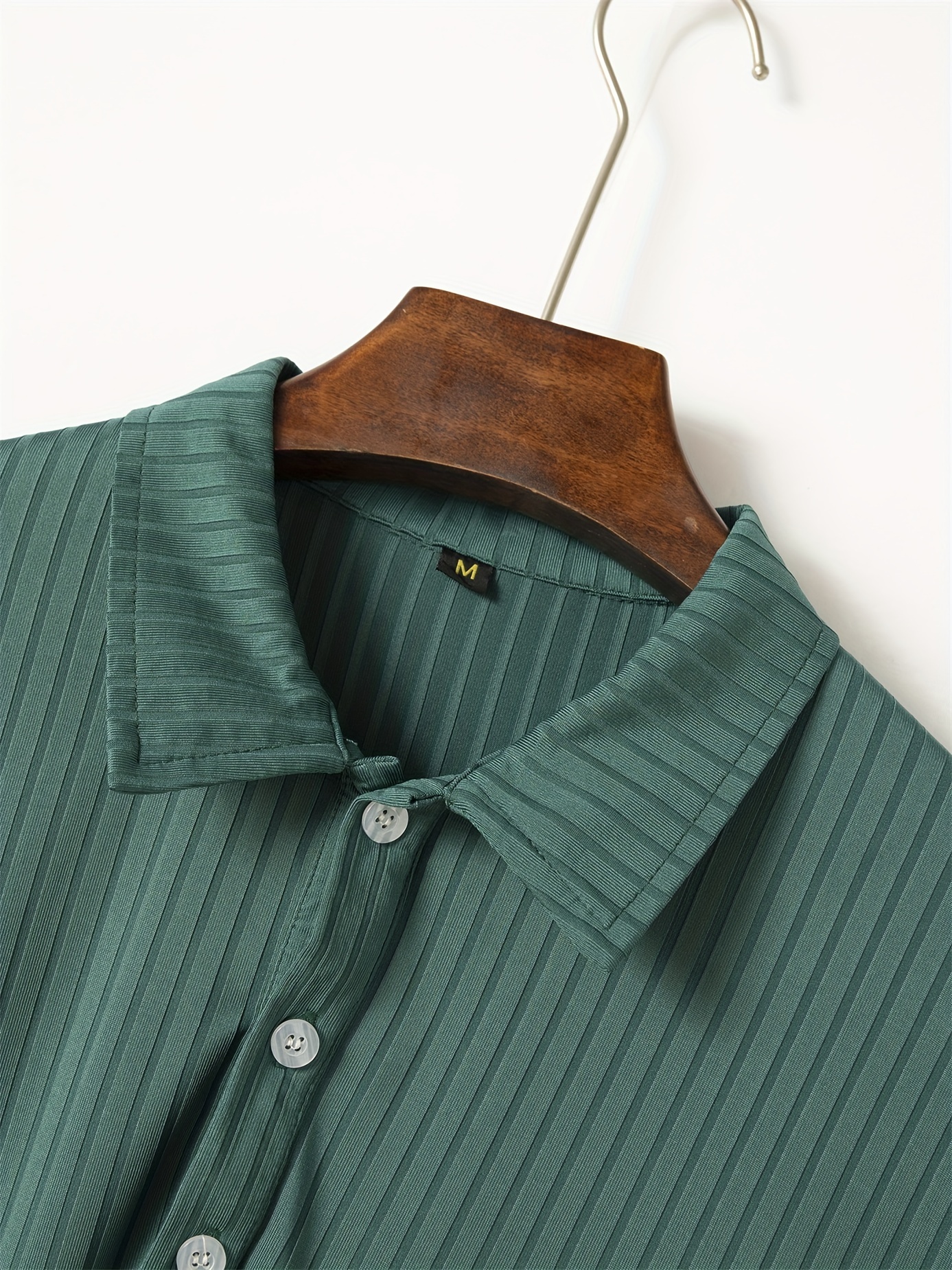 casual ribbed mens comfy daily short sleeve lapel shirt summer golf sports details 29