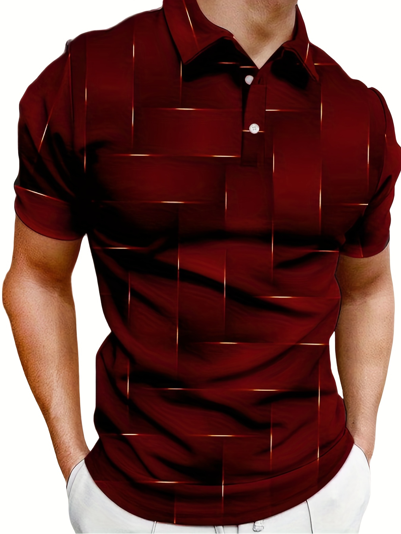 stylish mens casual button up short sleeve lightweight shirt mens clothes for summer details 0