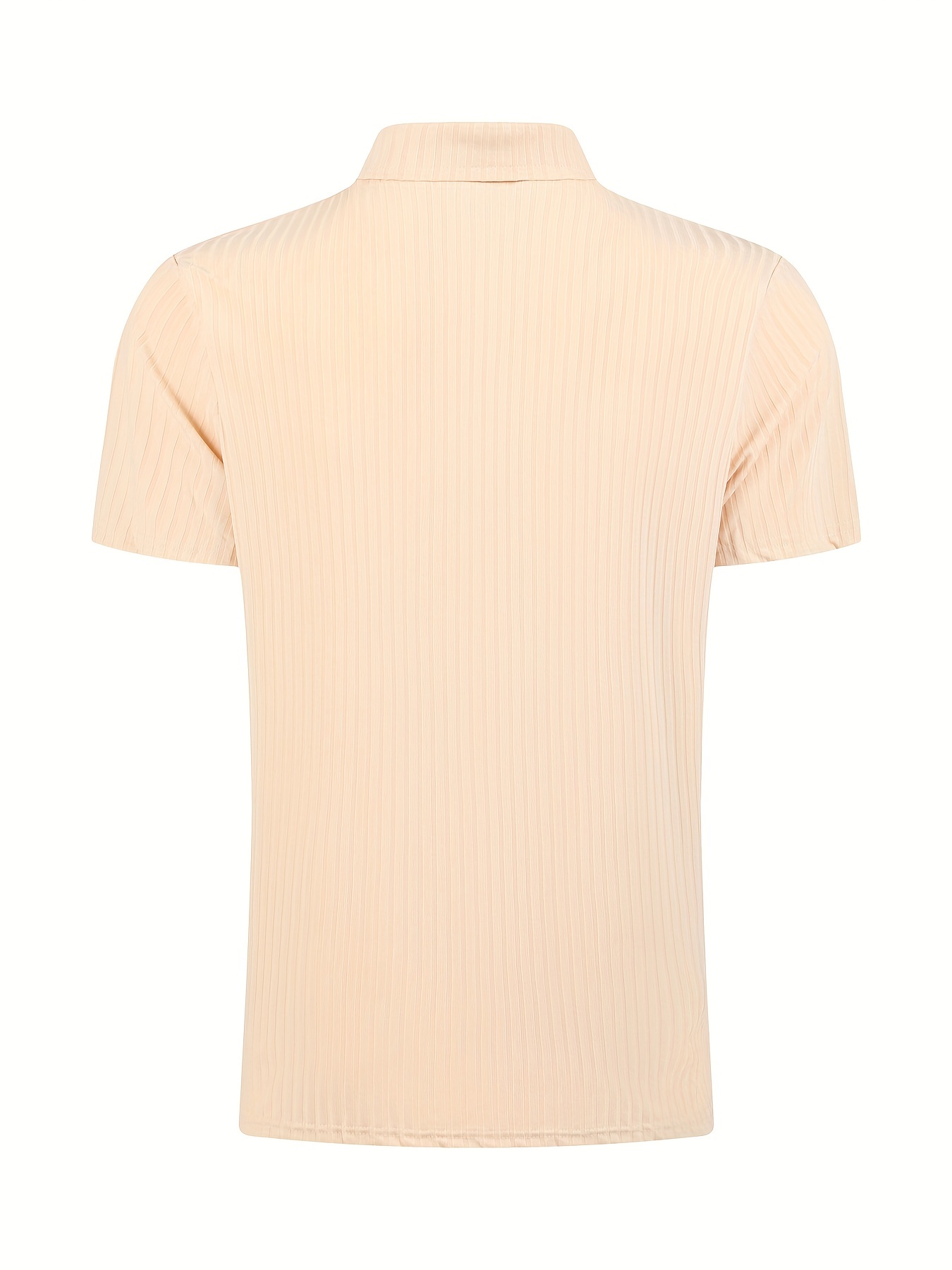 mens solid creative top casual high stretch short sleeve lapel shirt mens clothes for summer outdoor details 22