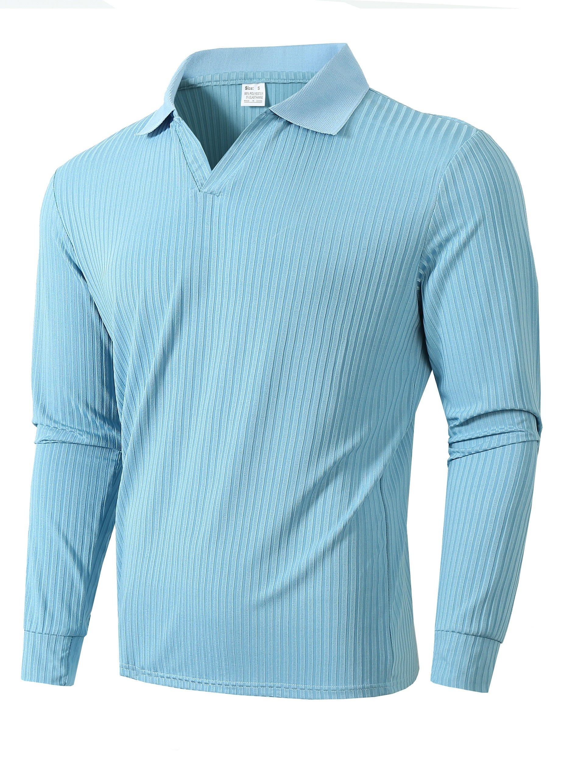 lapel shirt, ribbed mens all match sweetheart v neck long sleeve lapel shirt spring fall outdoor activity details 47