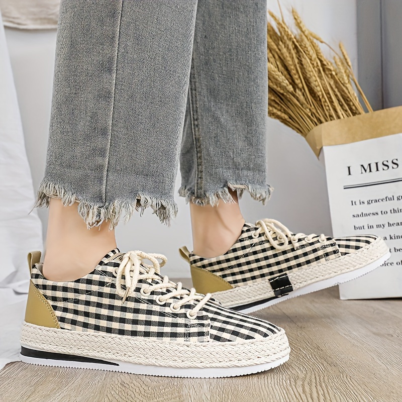 skateboard shoes men s trendy plaid breathable comfy non details 1