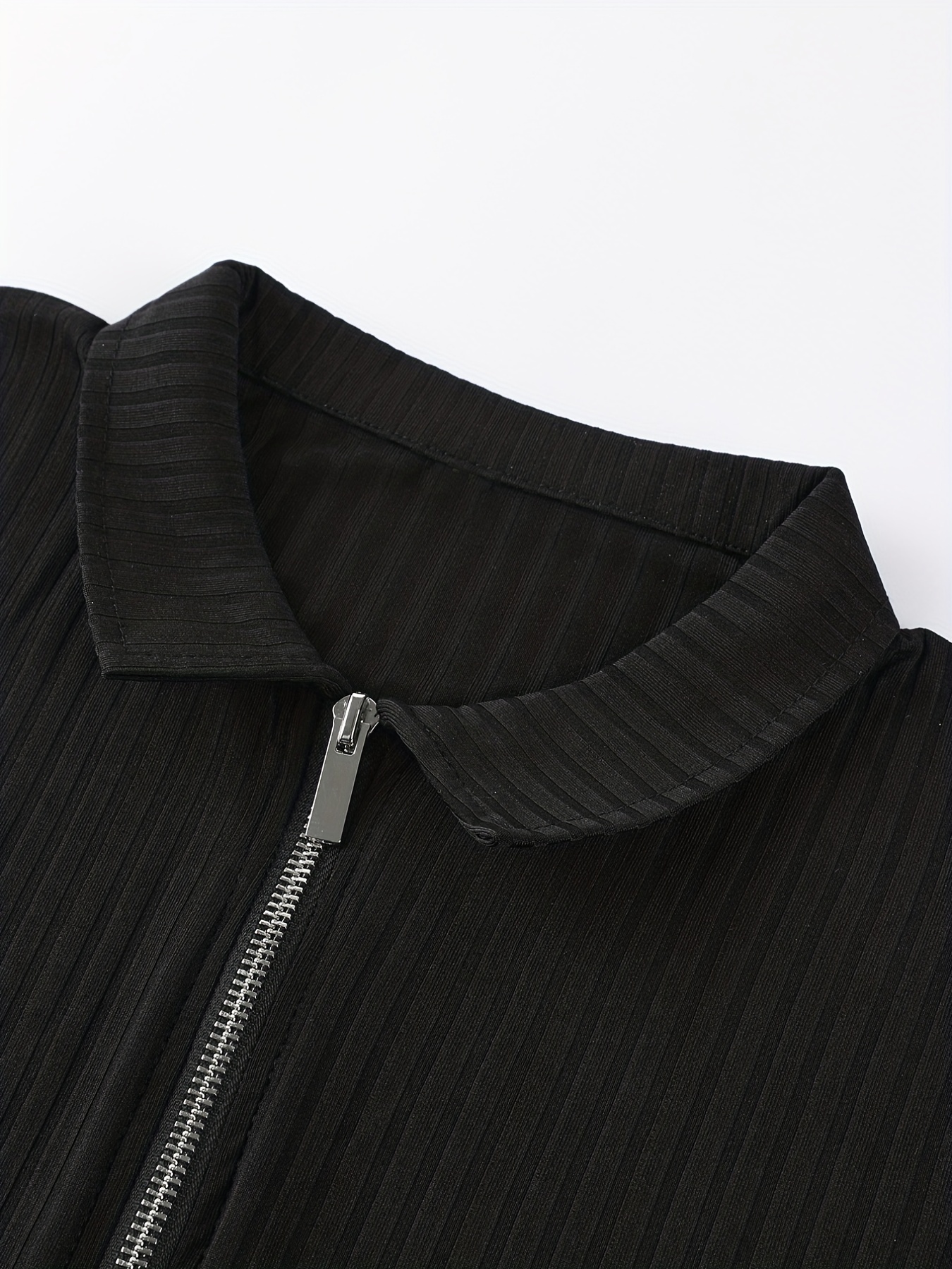 mens solid creative top casual high stretch short sleeve lapel shirt mens clothes for summer outdoor details 47