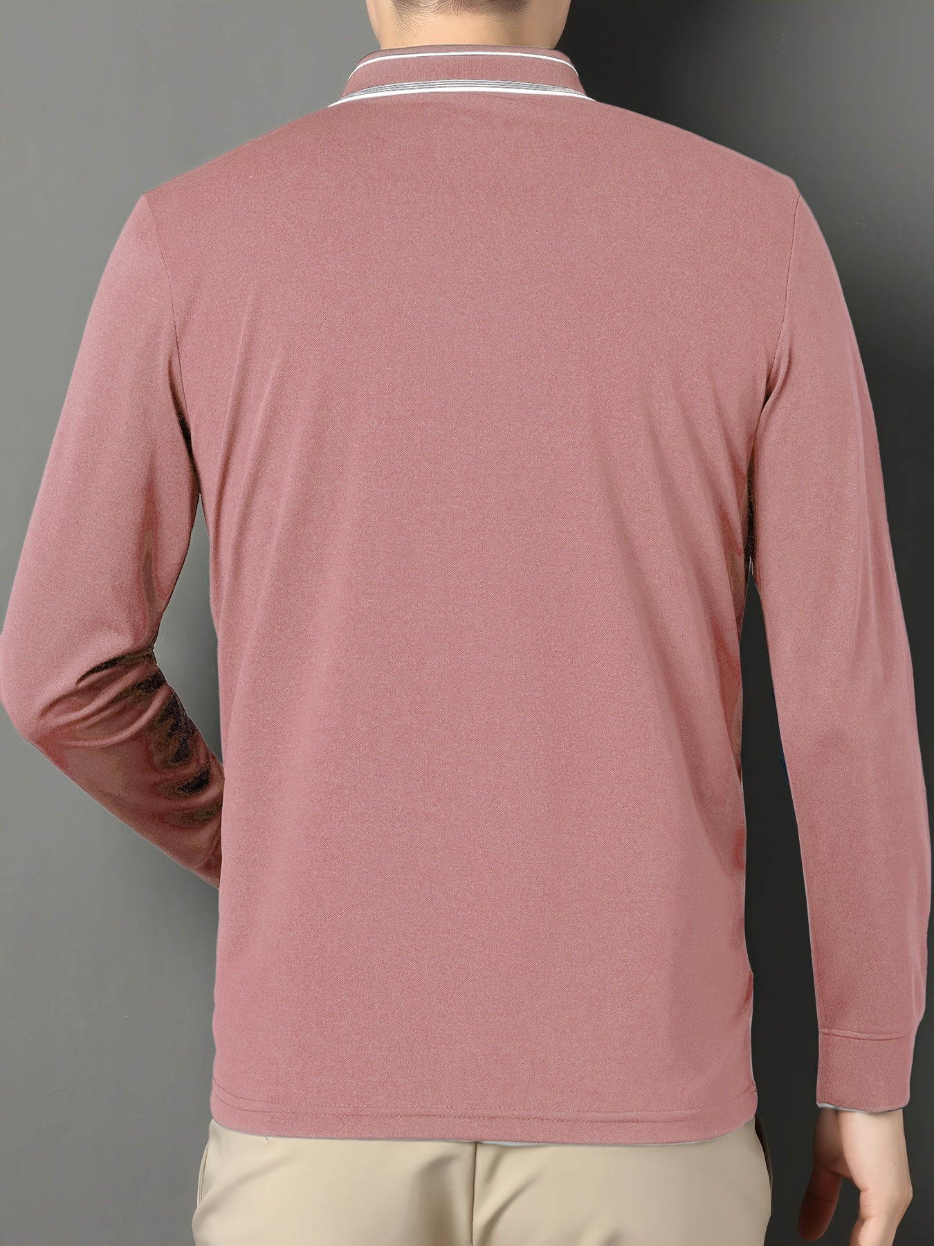 lapel shirt, mature style mens comfy breathable long sleeve lapel shirt spring fall gift for men details 16