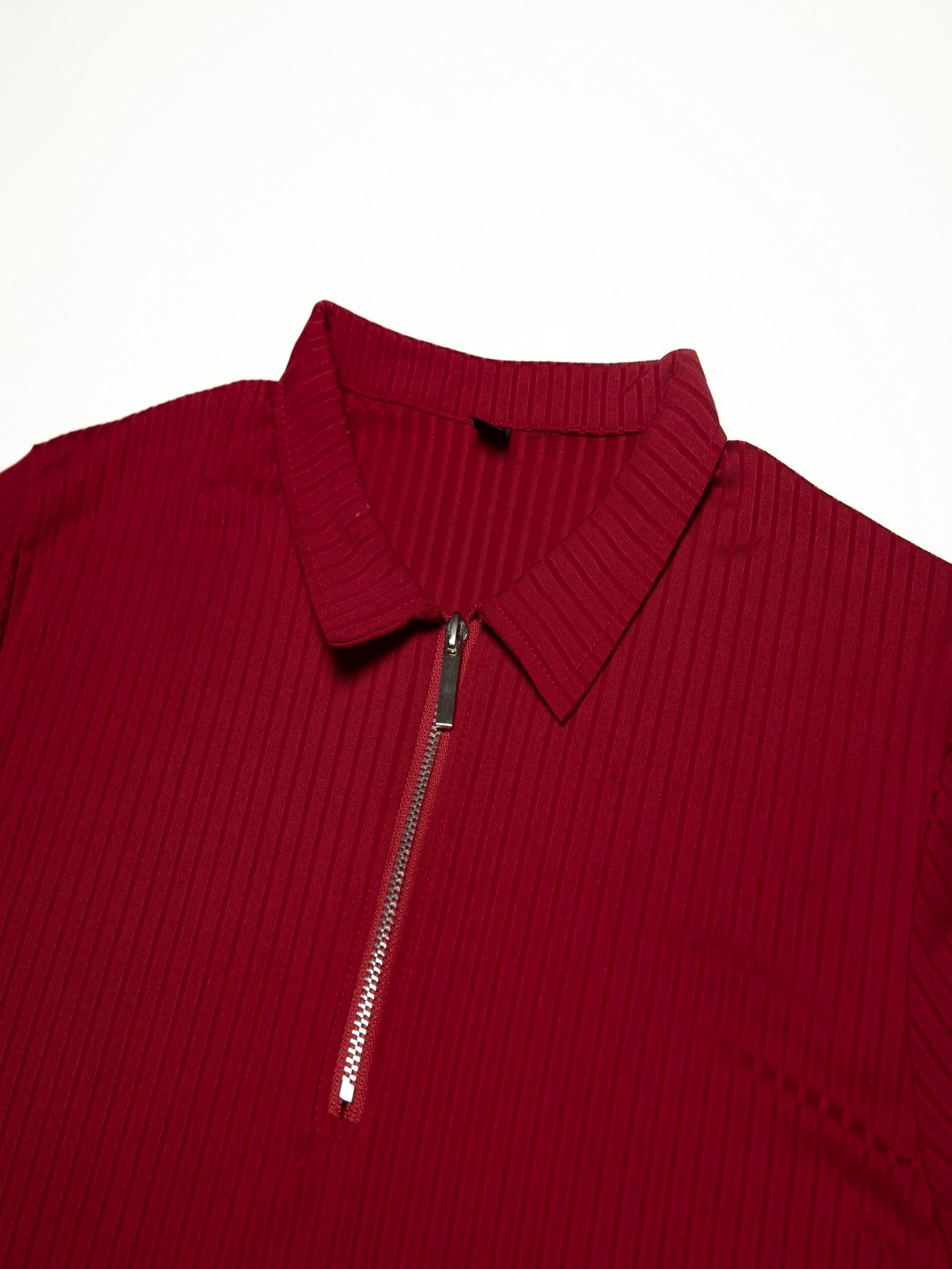 mens solid creative top casual high stretch short sleeve lapel shirt mens clothes for summer outdoor details 7