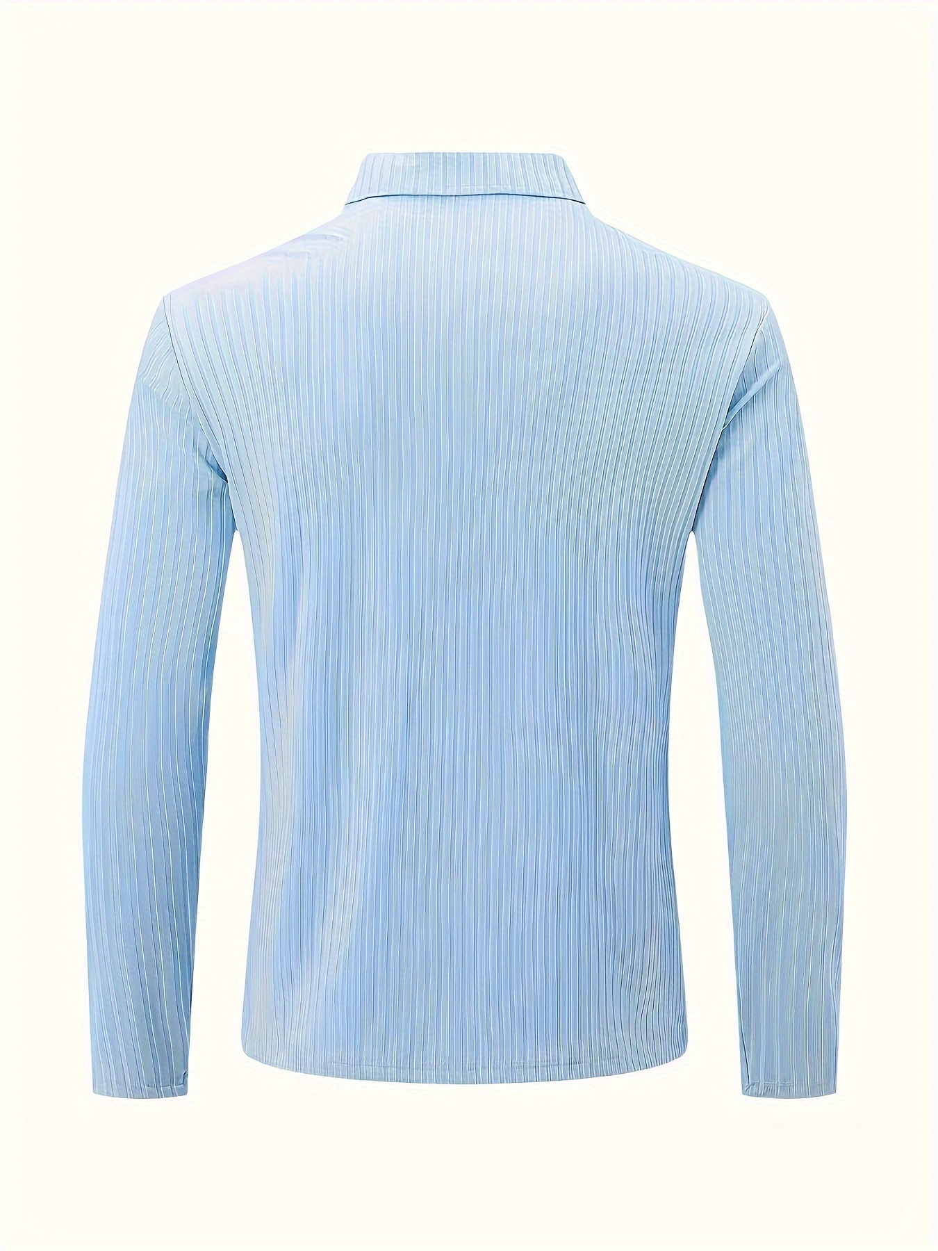 casual comfy mens long sleeve zipper lapel golf shirt male spring fall clothing details 11