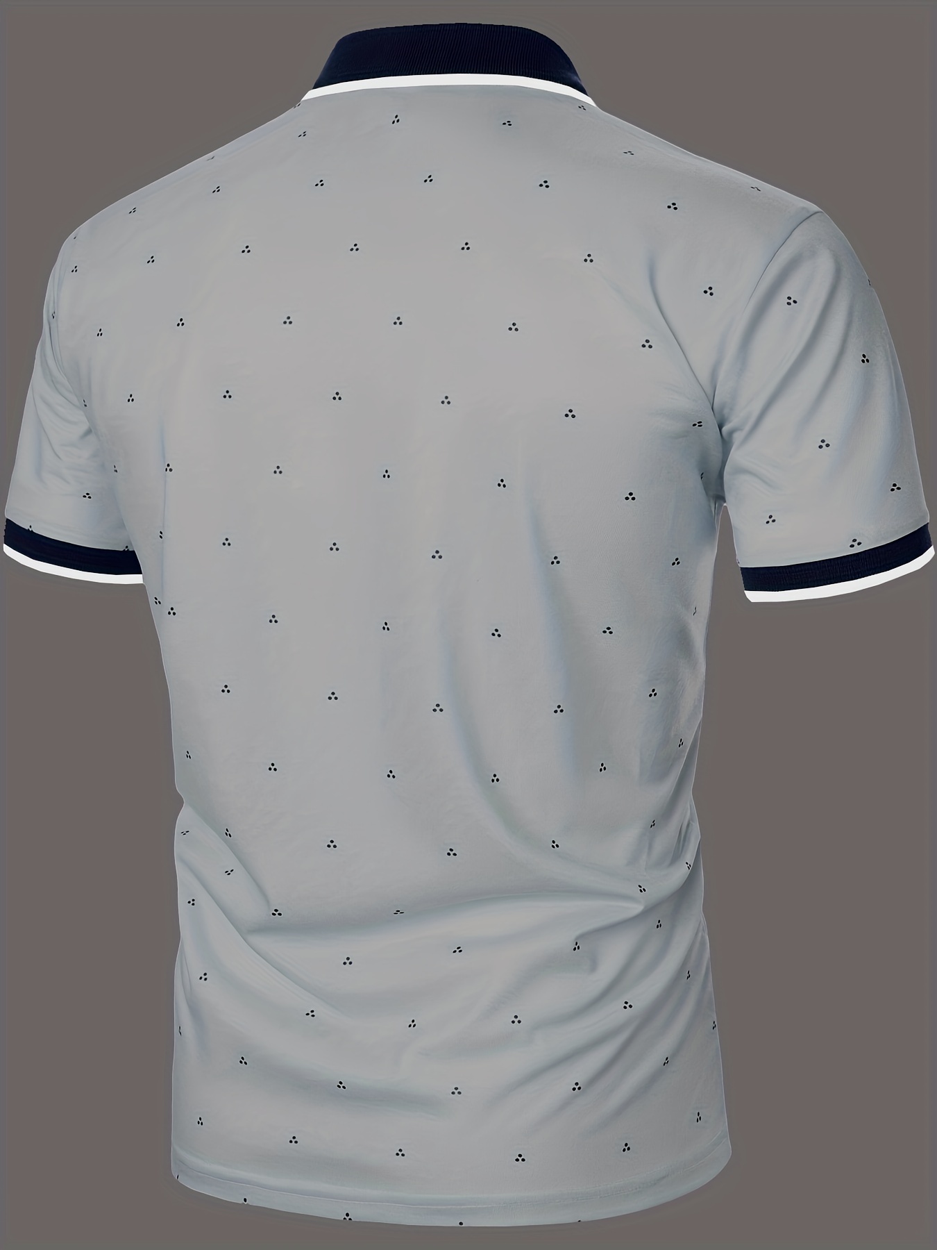 mens shirts casual navy blue slim fit lapel button up shirt details 10