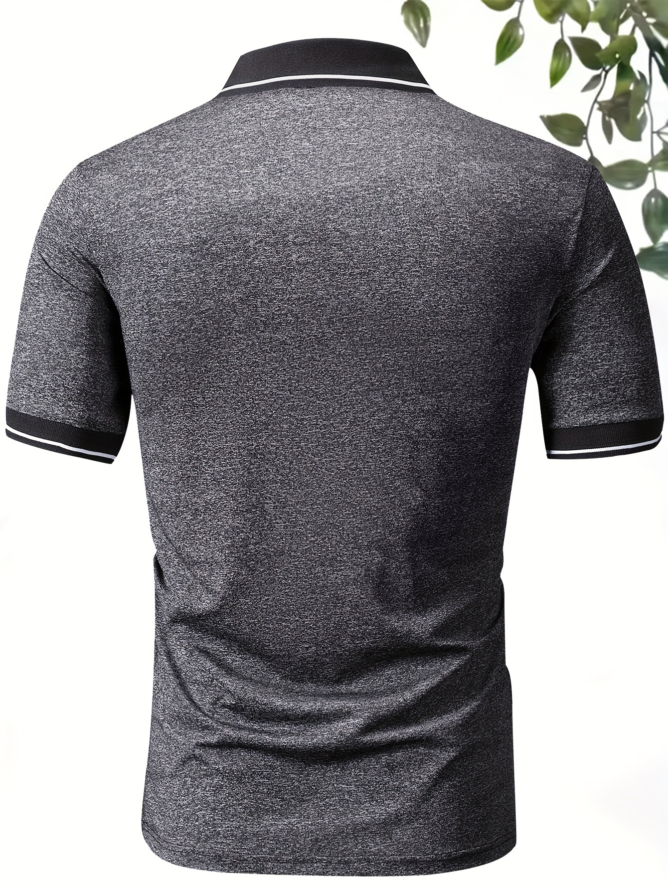 3Pcs Breathable Regular Fit Golf Shirt, Men s Casual V-Neck T-Shirt Short Sleeve For Summer, Men s Clothing details 5
