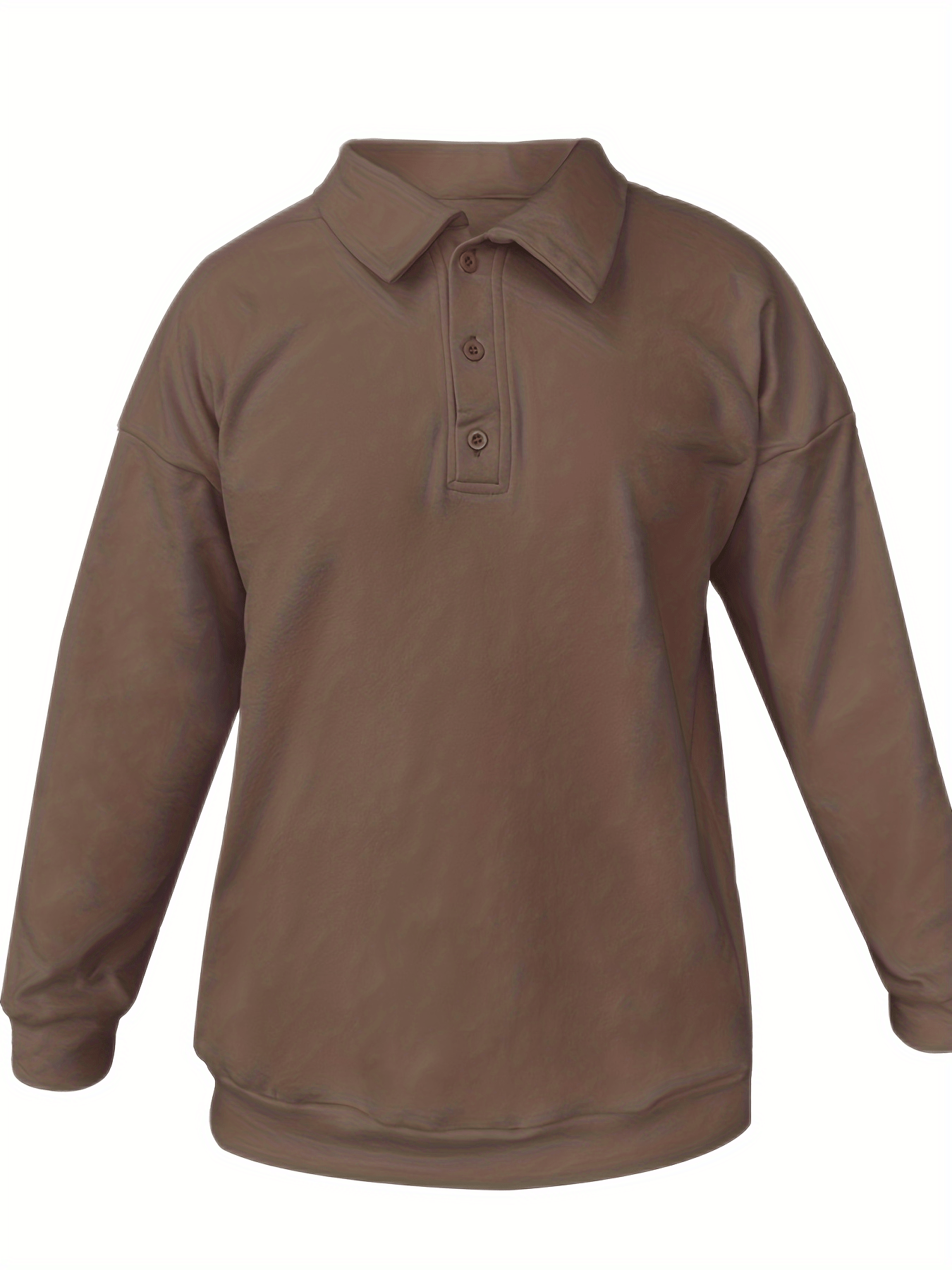 mens casual loose long sleeves button lapel slim shirts details 8