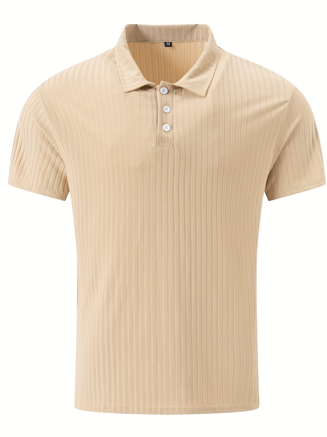 casual ribbed mens comfy daily short sleeve lapel shirt summer golf sports details 24