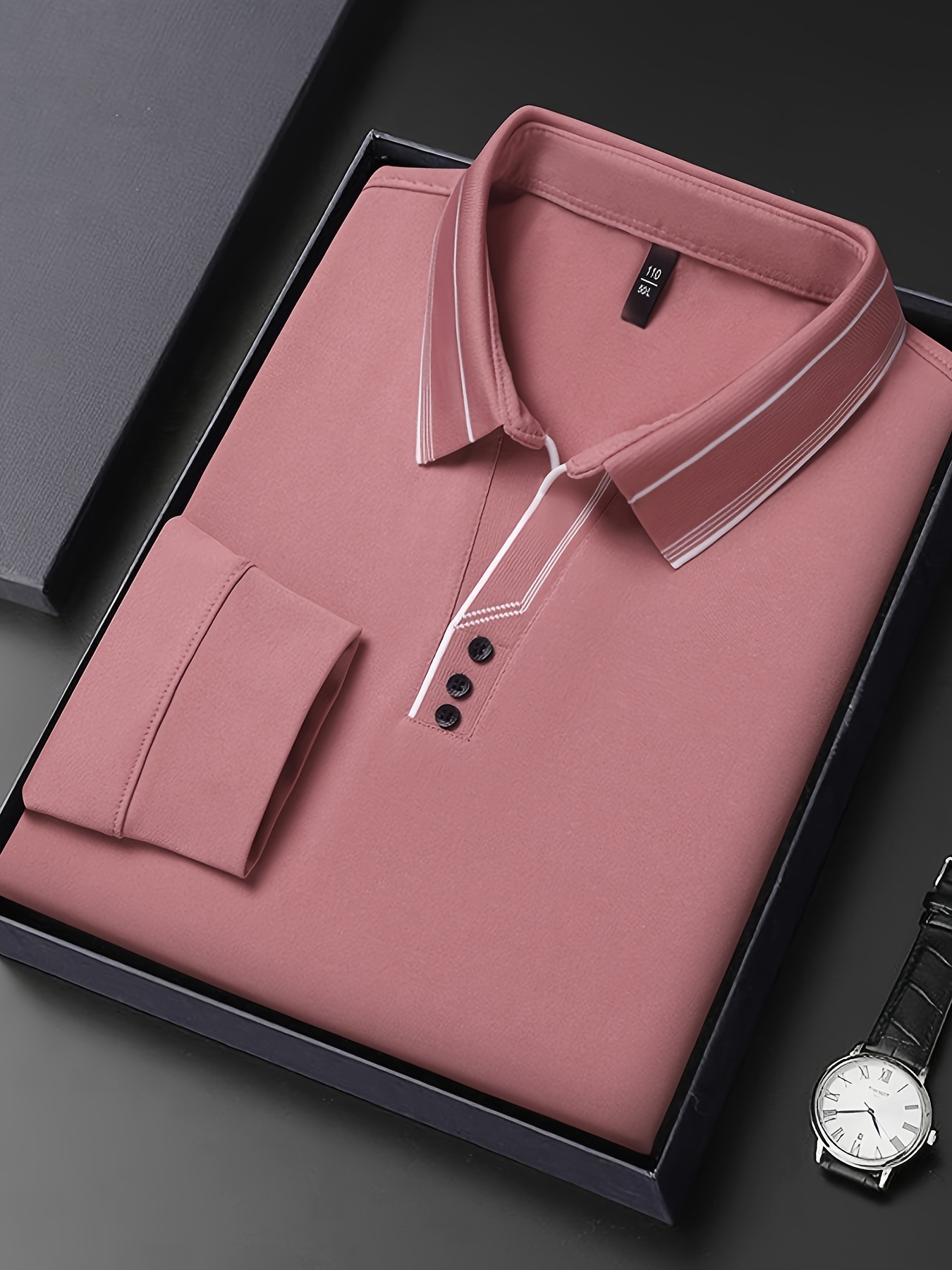 lapel shirt, mature style mens comfy breathable long sleeve lapel shirt spring fall gift for men details 17