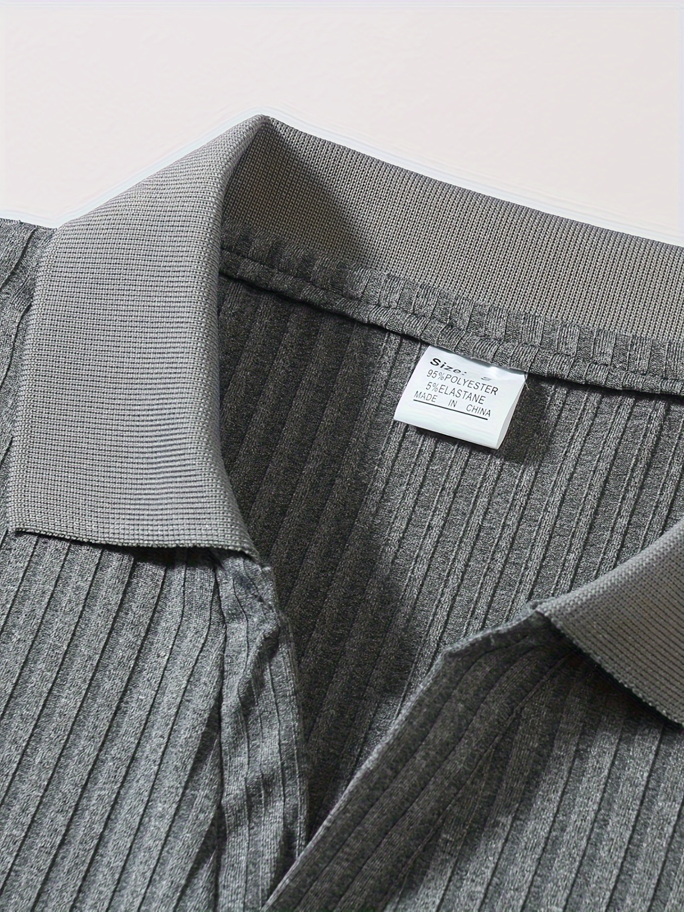 lapel shirt, ribbed mens all match sweetheart v neck long sleeve lapel shirt spring fall outdoor activity details 8