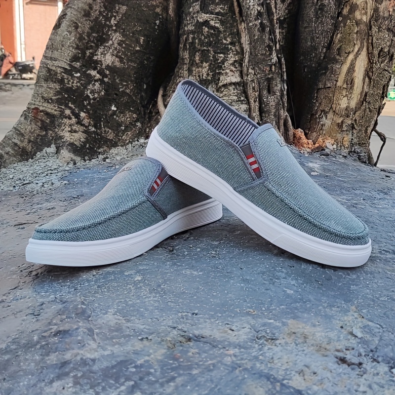 Mens Solid Color Slip On Canvas Loafer Shoes Comfy Non Slip Casual Durable Lightweight Walking Shoes For Mens Outdoor Shop On Temu And start Saving Temu details 5