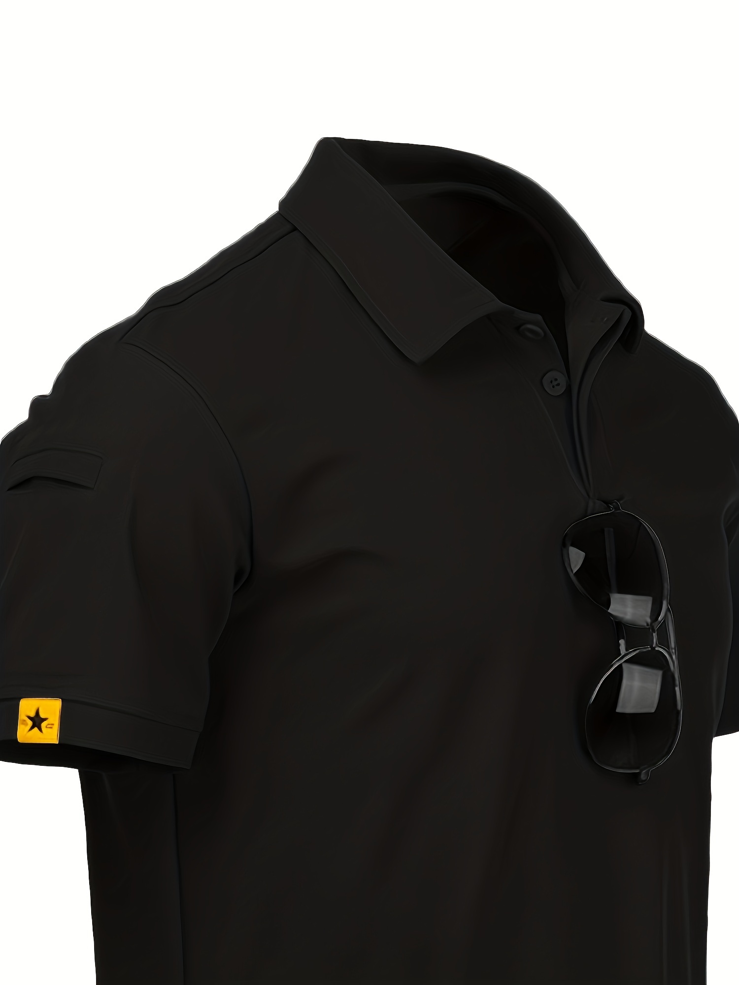 classic design golf shirt mens casual mid stretch short sleeve lapel shirt for summer details 39