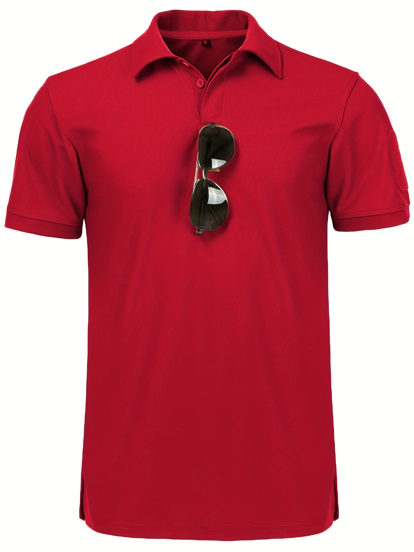 classic design golf shirt mens casual mid stretch short sleeve lapel shirt for summer details 9